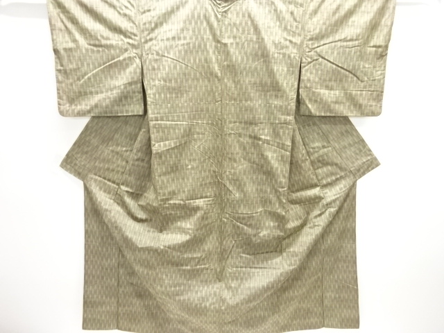 JAPANESE KIMONO / TSUMUGI / WOVEN WAVY STRIPE
